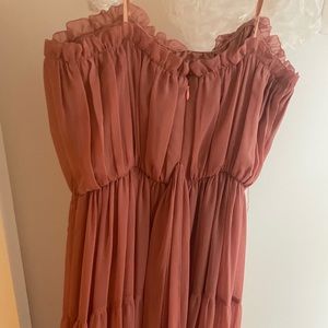 Jill Stuart pink strapless dress